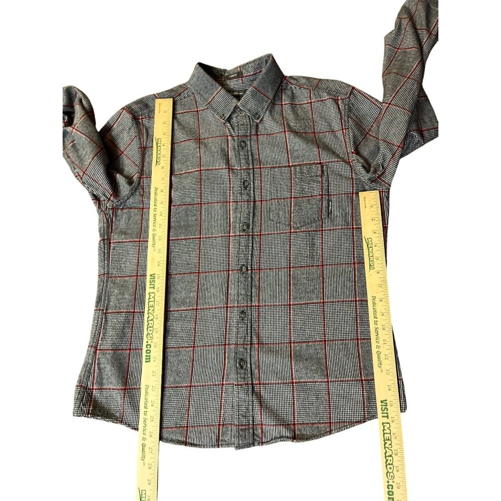 Eddie Bauer Shirt Mens L Classic Fit Black Red Plaid Flannel Cotton Used - Picture 9 of 13